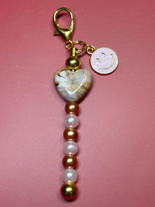 Cherry blossom Mocha bag charm