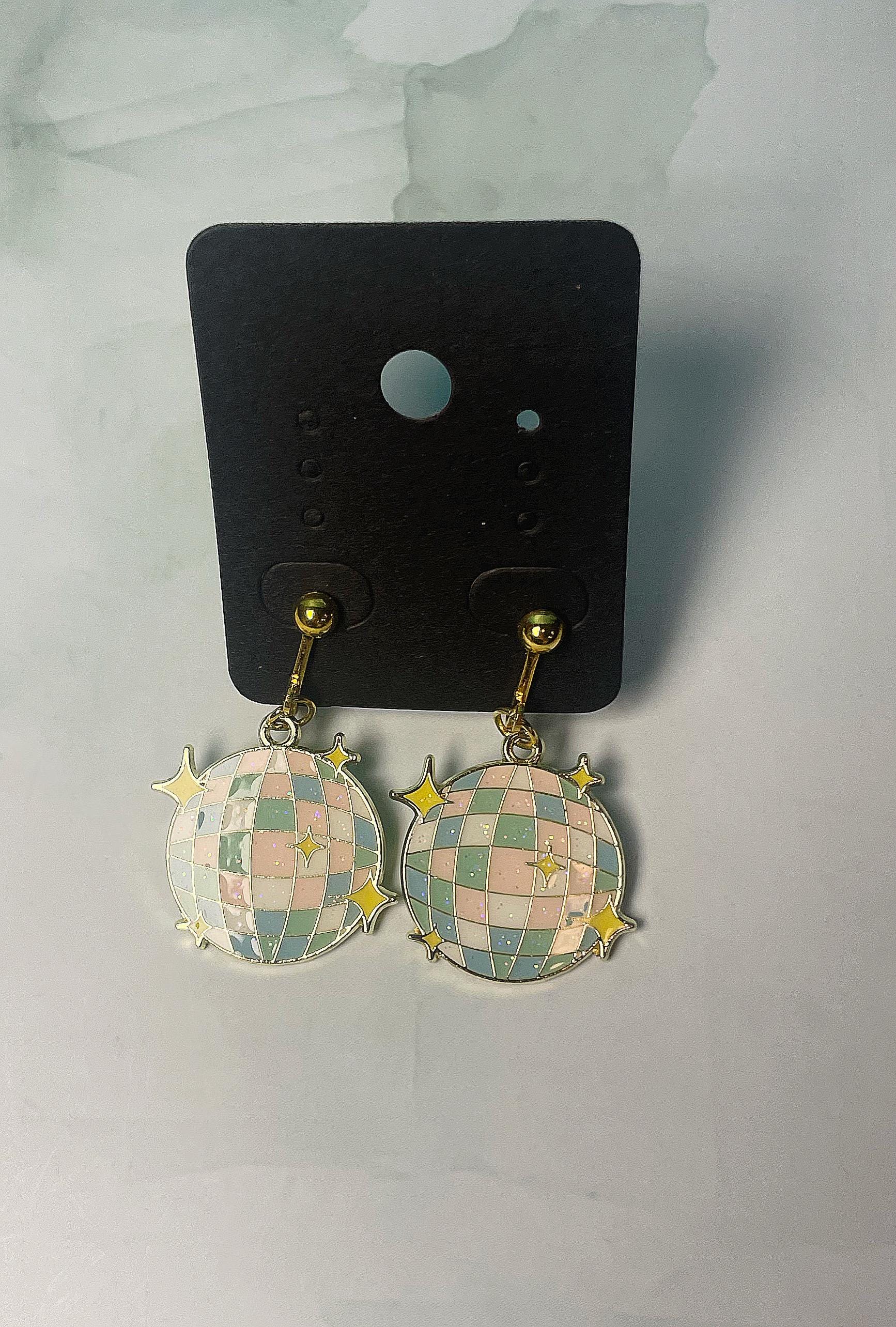 Disco Ball Clip On Earrings