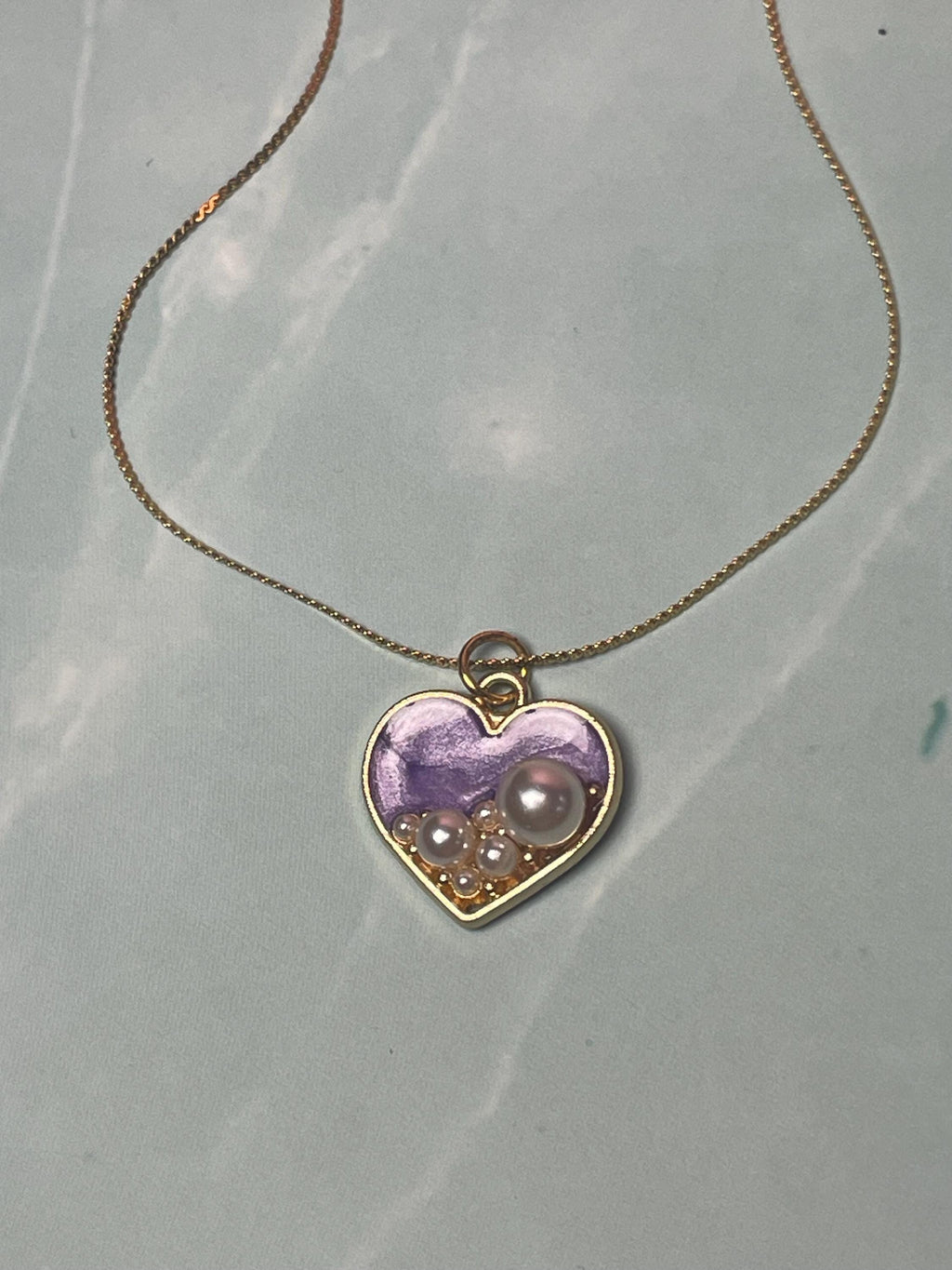Purple Aphrodite's Heart Necklace