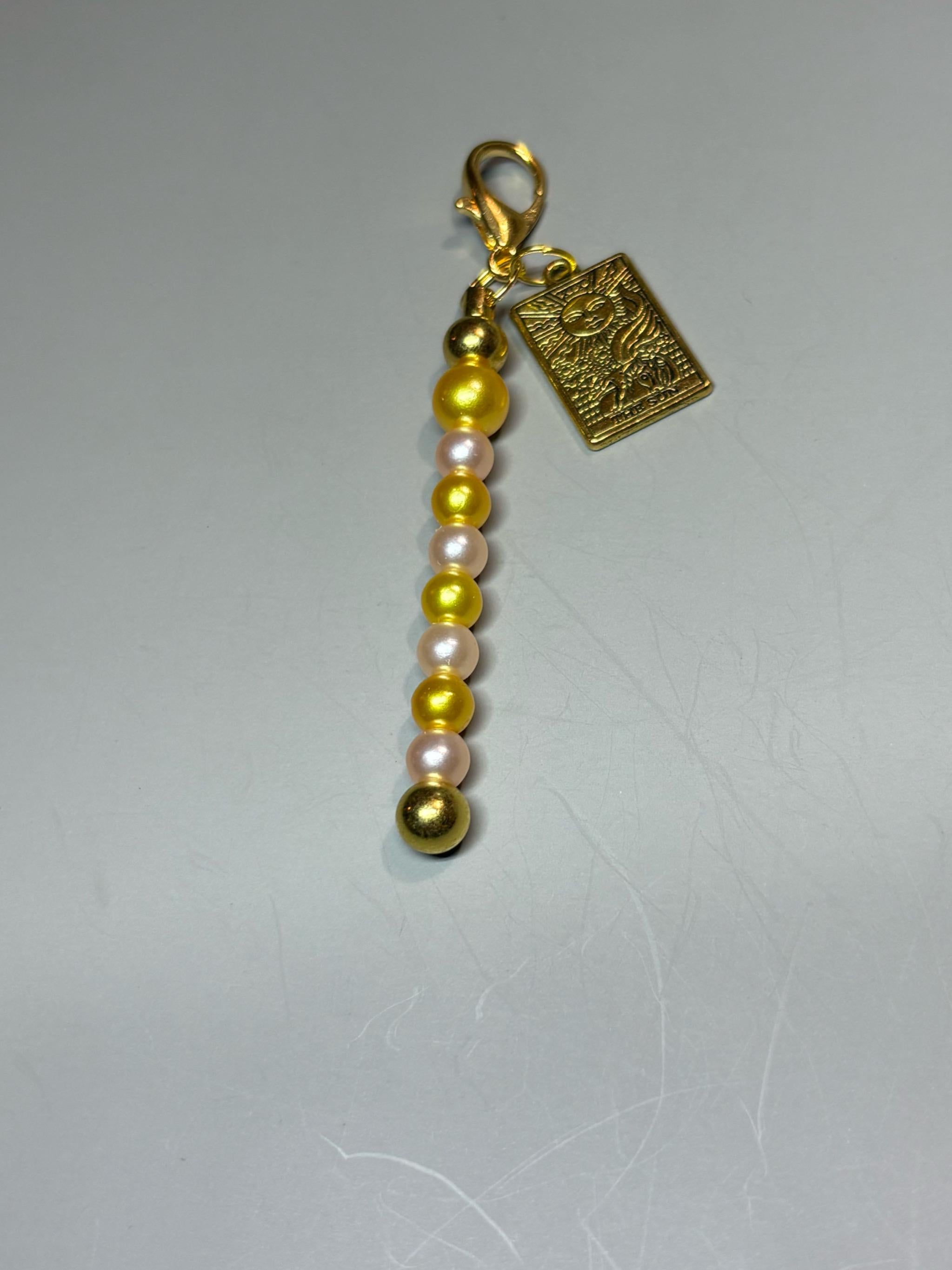 The Sun Tarot Bag Charm - Gold