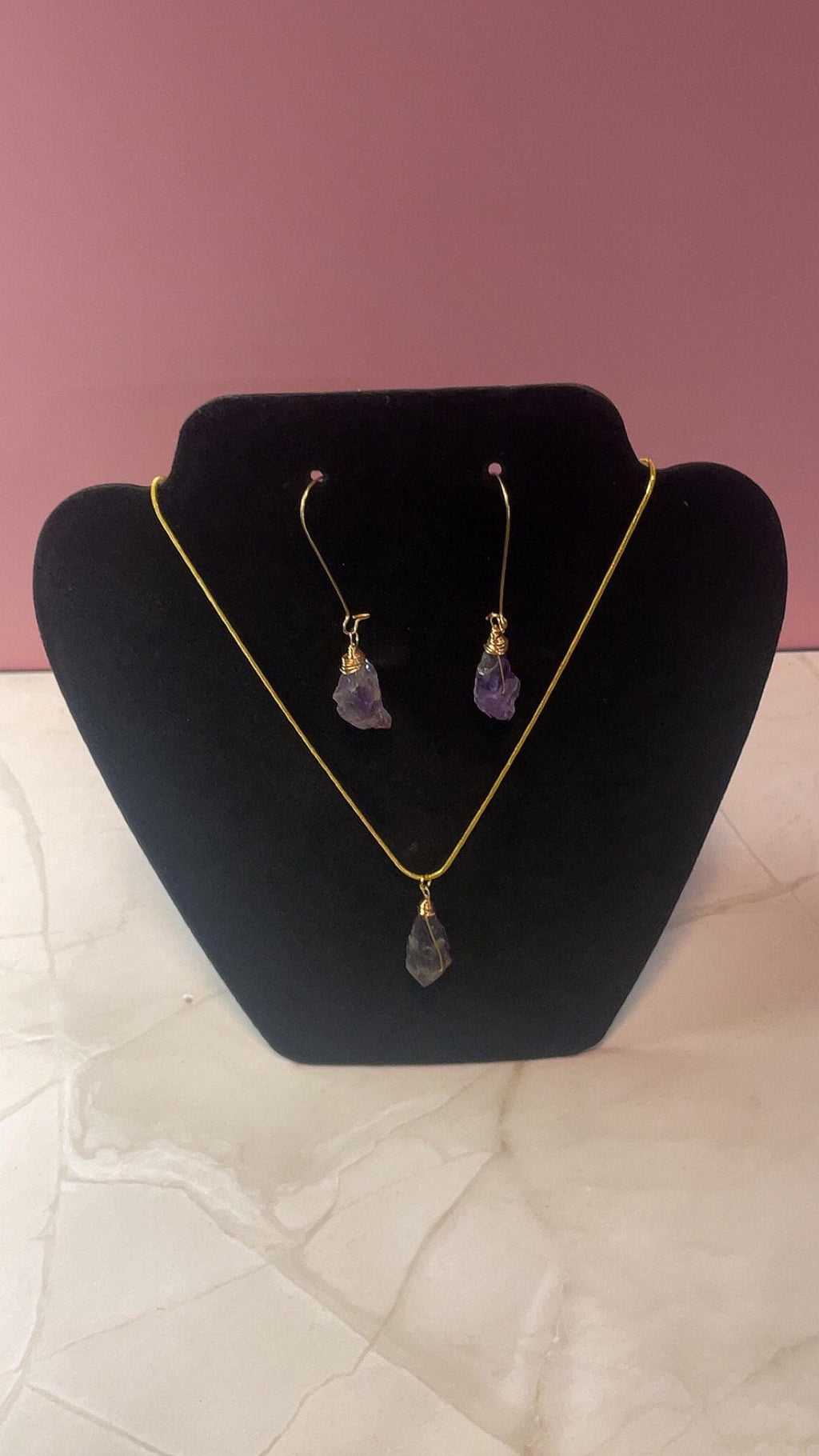 Amethyst Set | Necklace & Earrings
