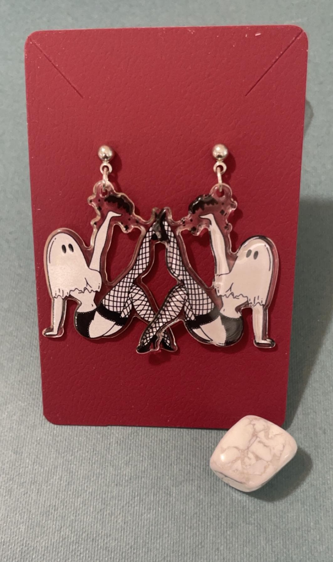 Pinup Ghost Girl Earrings | Stud and Dangle