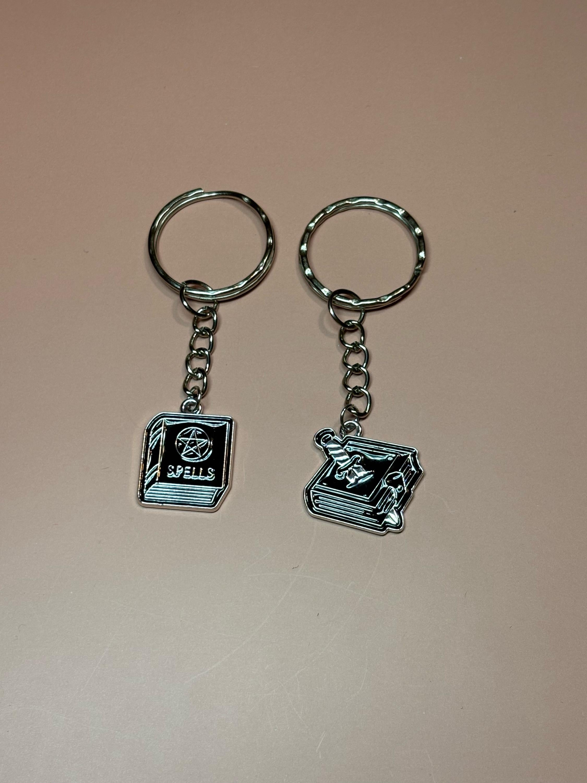 Gothic Bestie Book Keychains 2pc