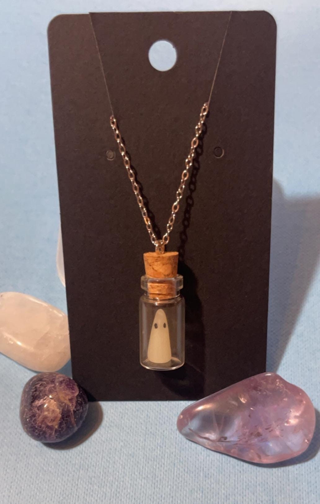 Captured Ghost Glass Jar Necklace