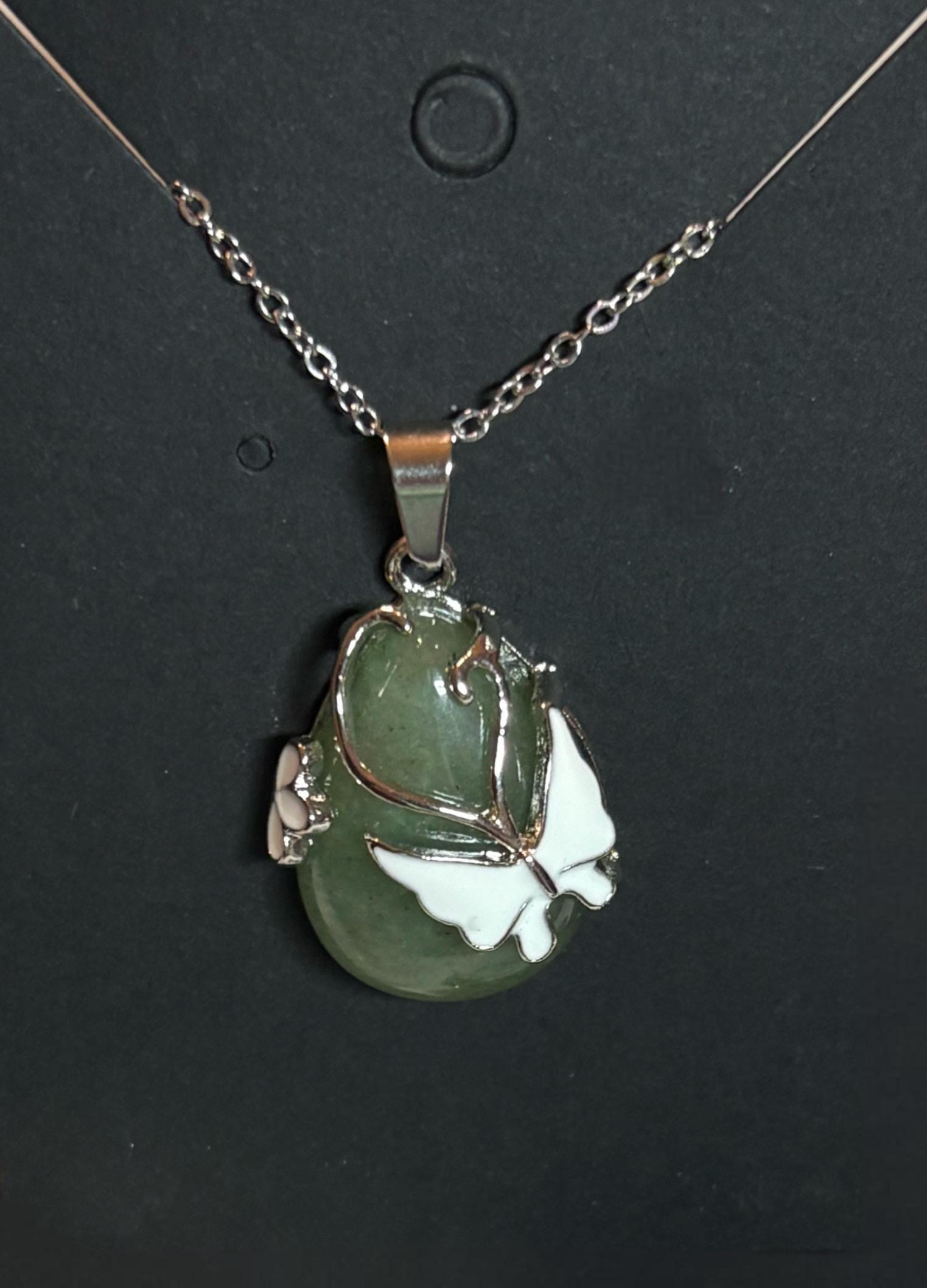 Jasper Butterfly Necklace