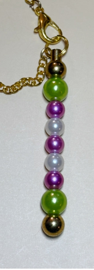 Genderqueer hidden pride flag bag charm