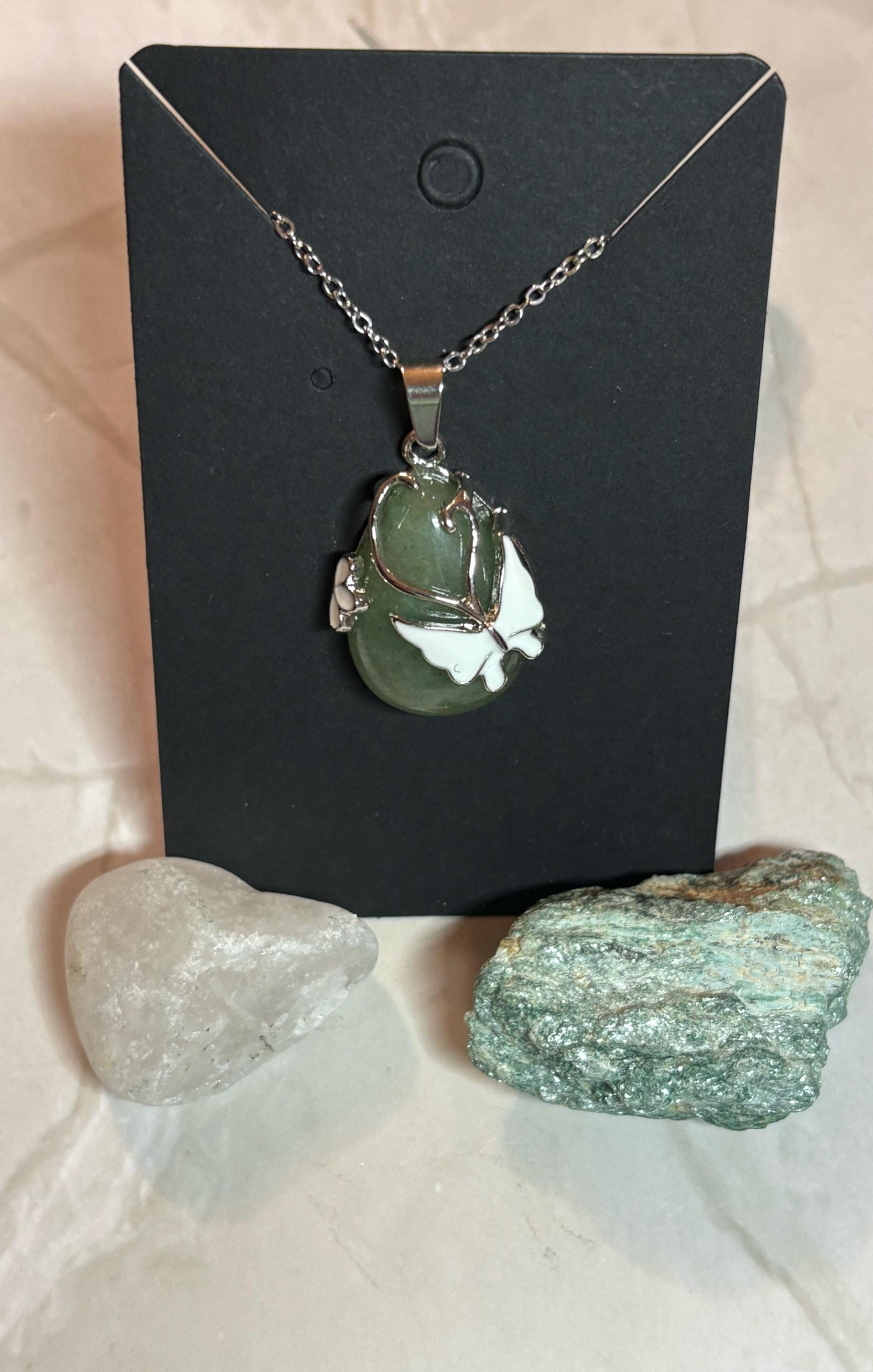 Jasper Butterfly Necklace