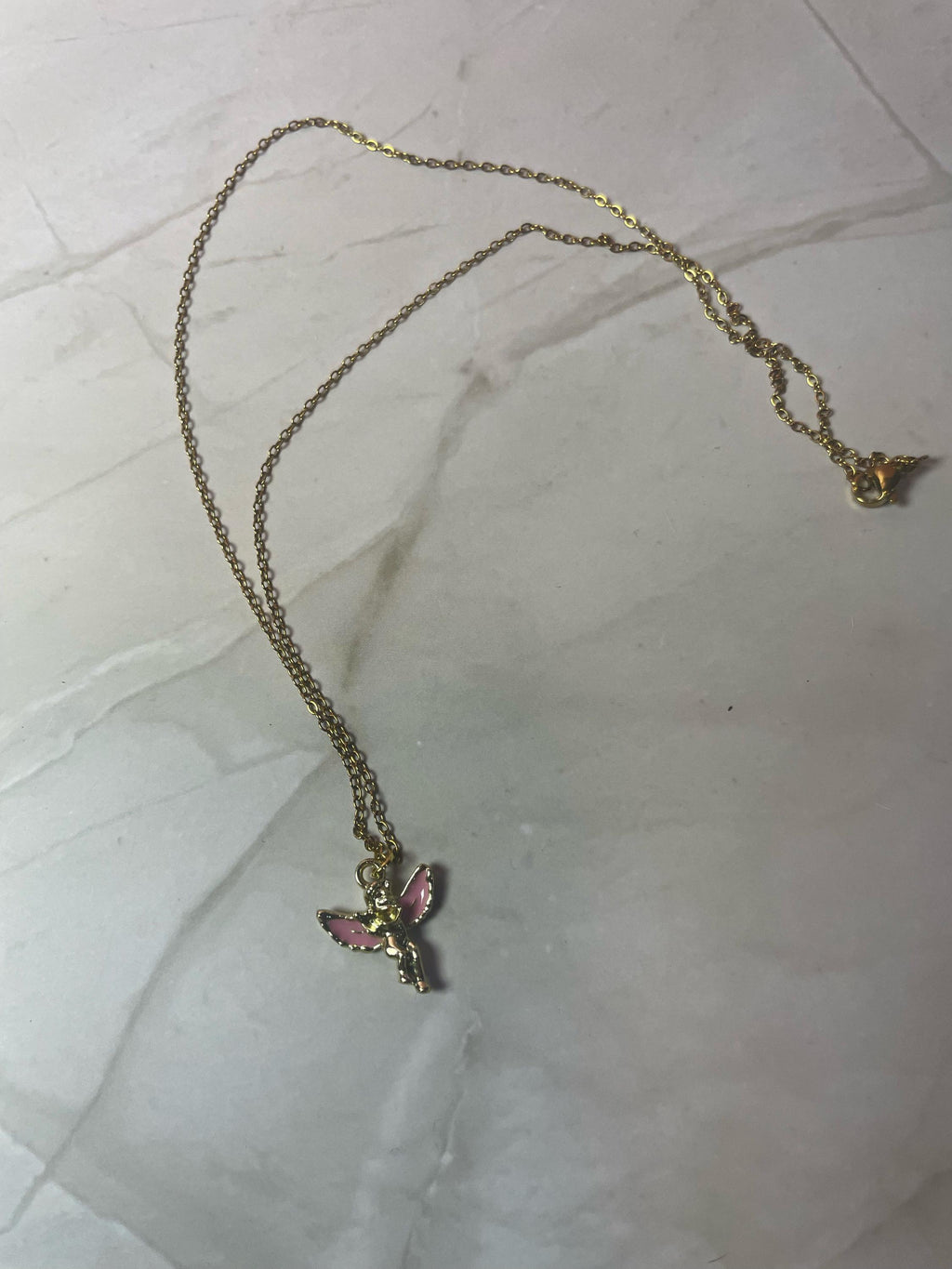Gold 'Stupid Cupid' Necklace