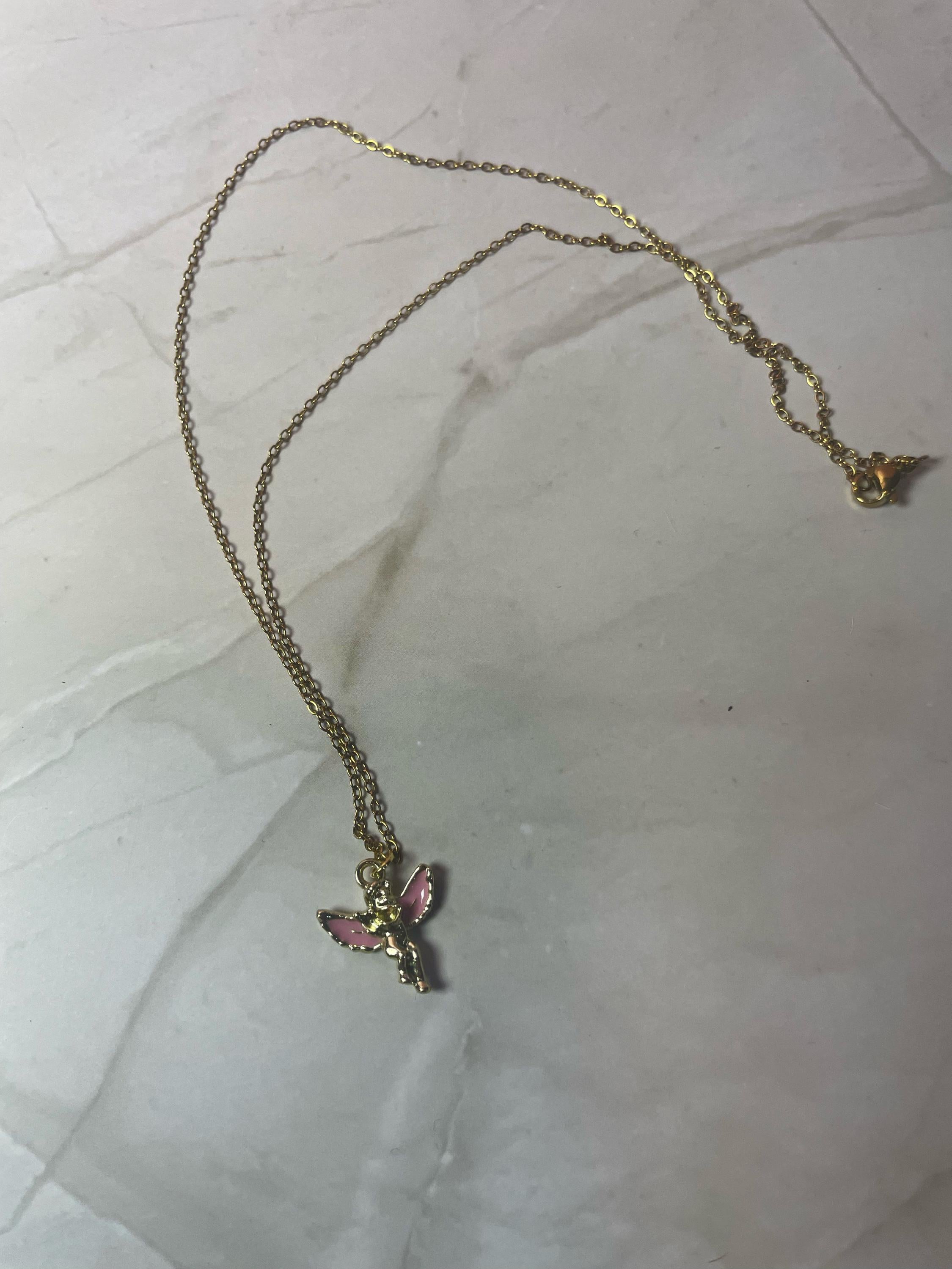 Gold 'Stupid Cupid' Necklace