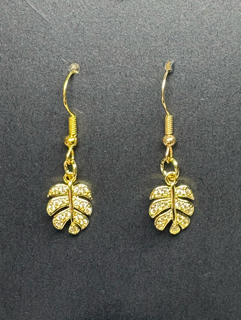 Dainty Gold Leaf Earrings