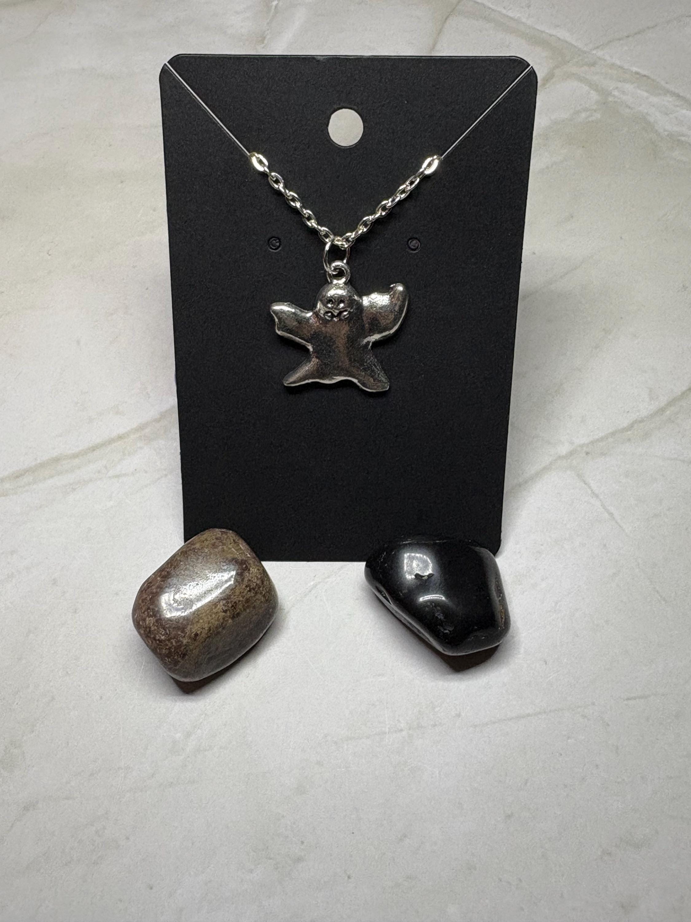 Silver Ghastly Ghost Necklace