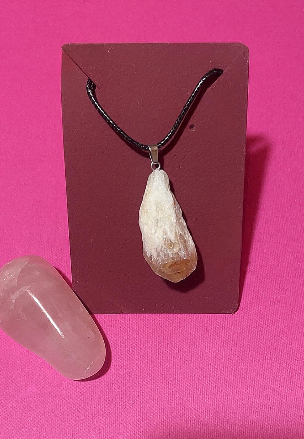 Raw Citrine Quartz Necklace