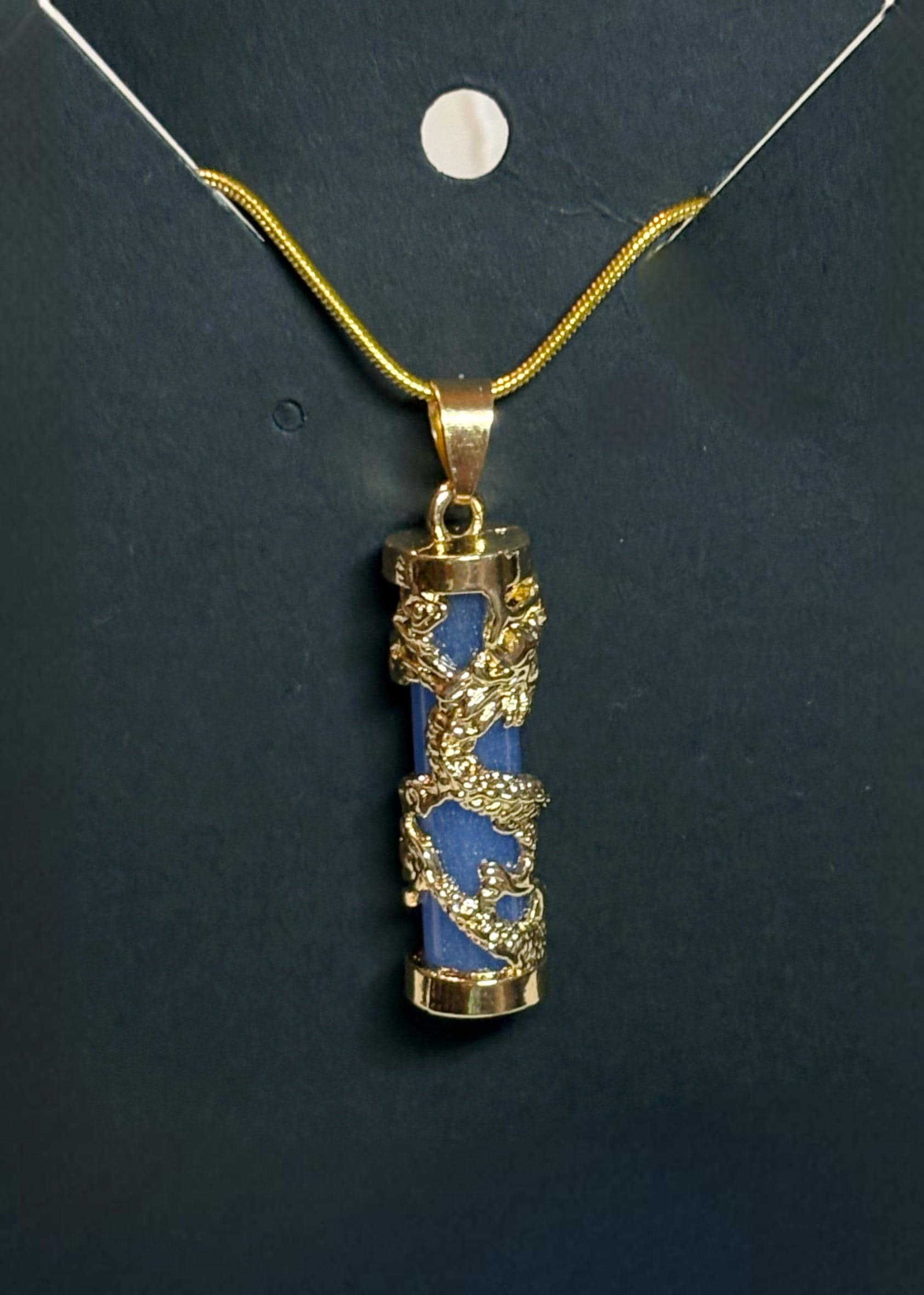 Sodalite Dragon Pendant Necklace