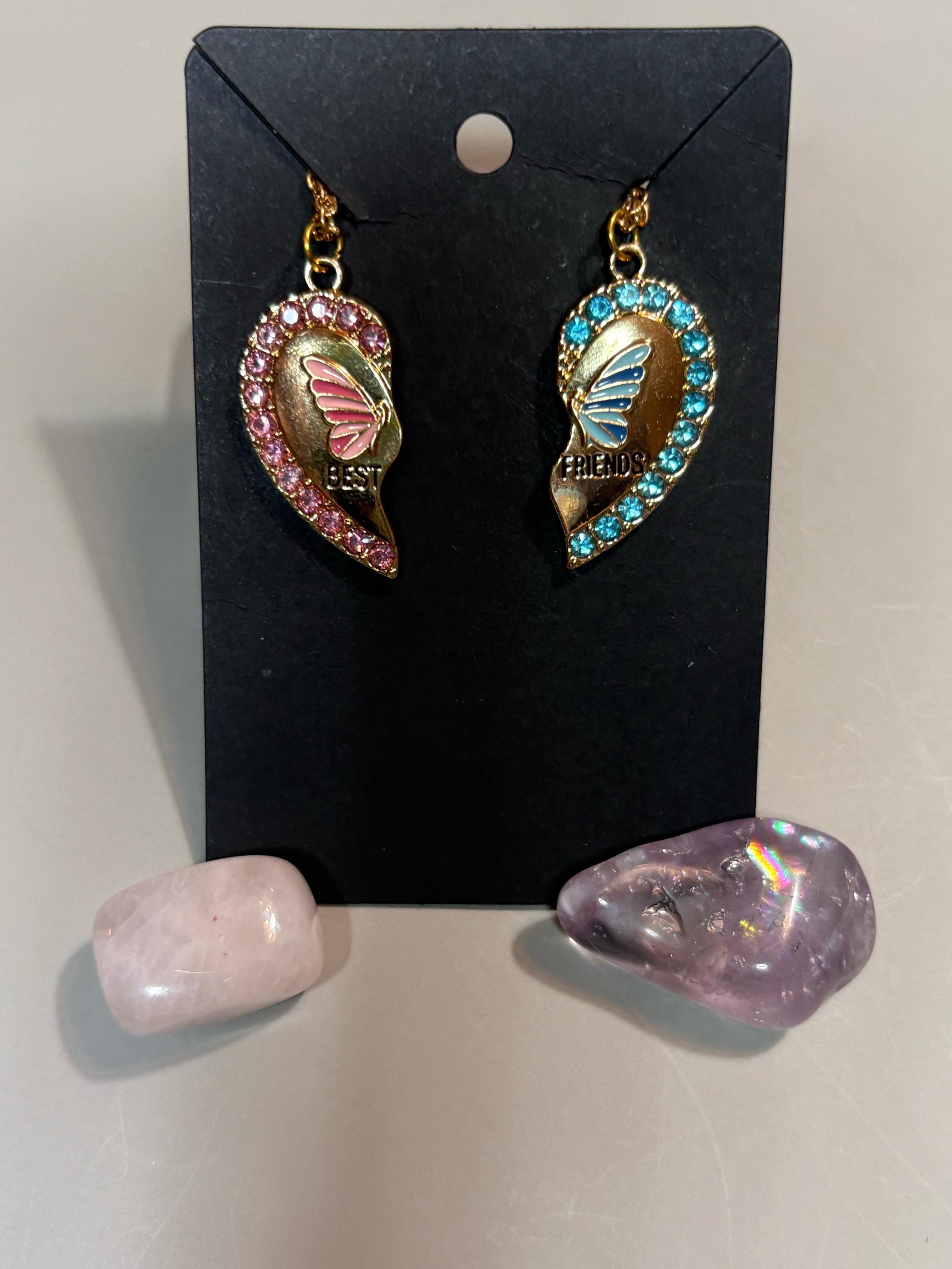 BFF butterfly necklace set