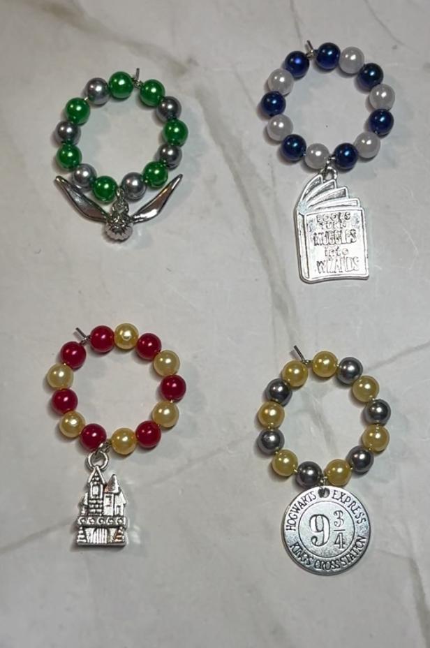 Harry Potter House Themed Wine Glass Charms