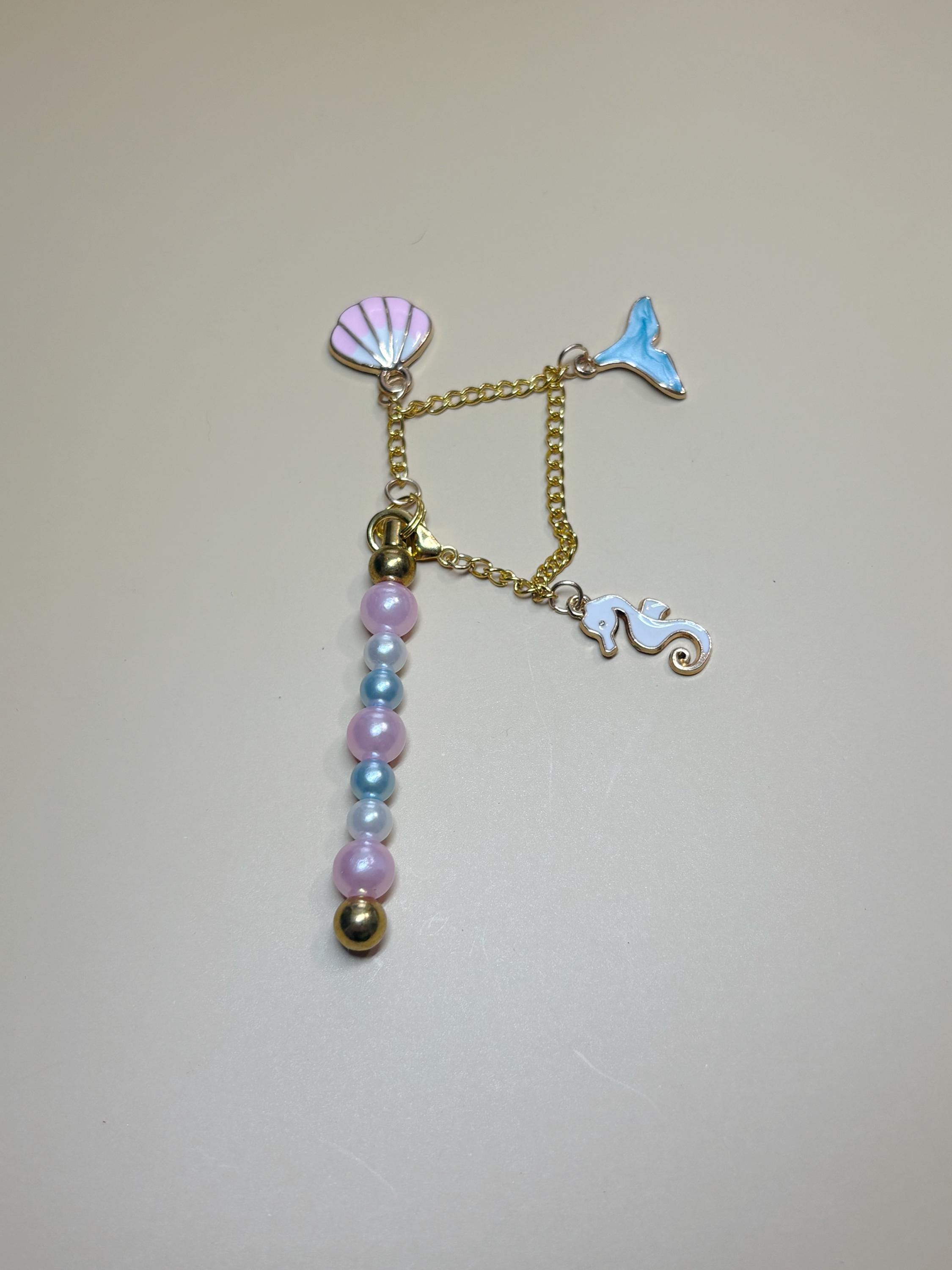 Trans pride hidden flag bag charm