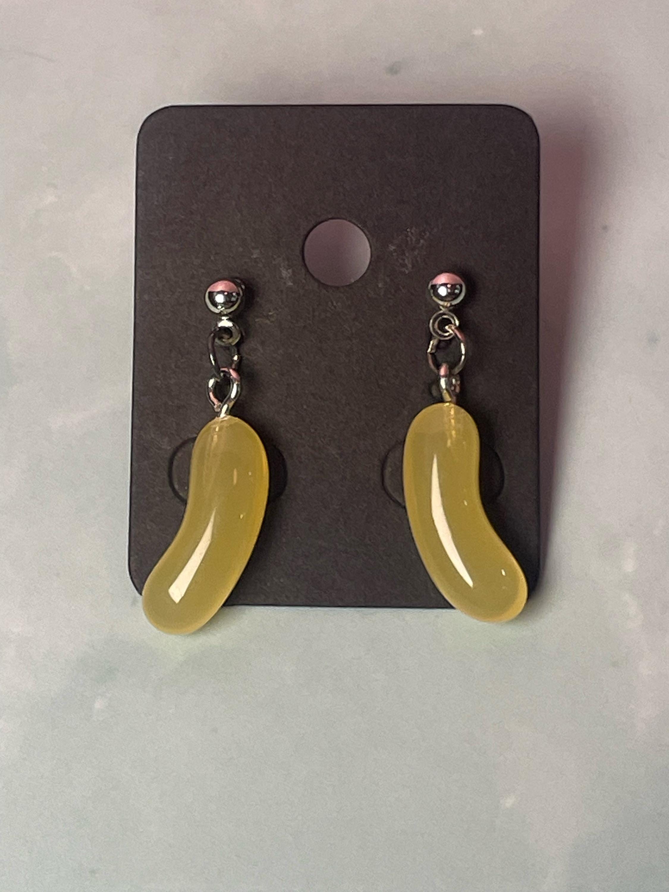 Lemonade Jelly Bean Stud Dangle Earrings