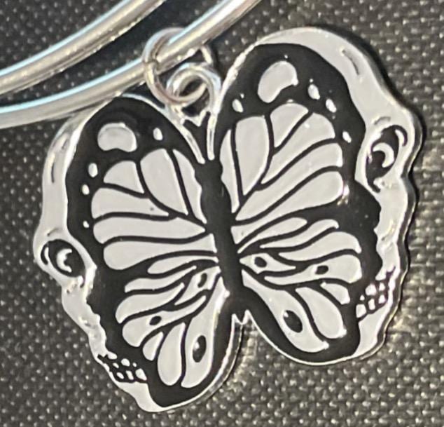 Charm Bangle: Swan, Butterfly, Book, Hummingbird