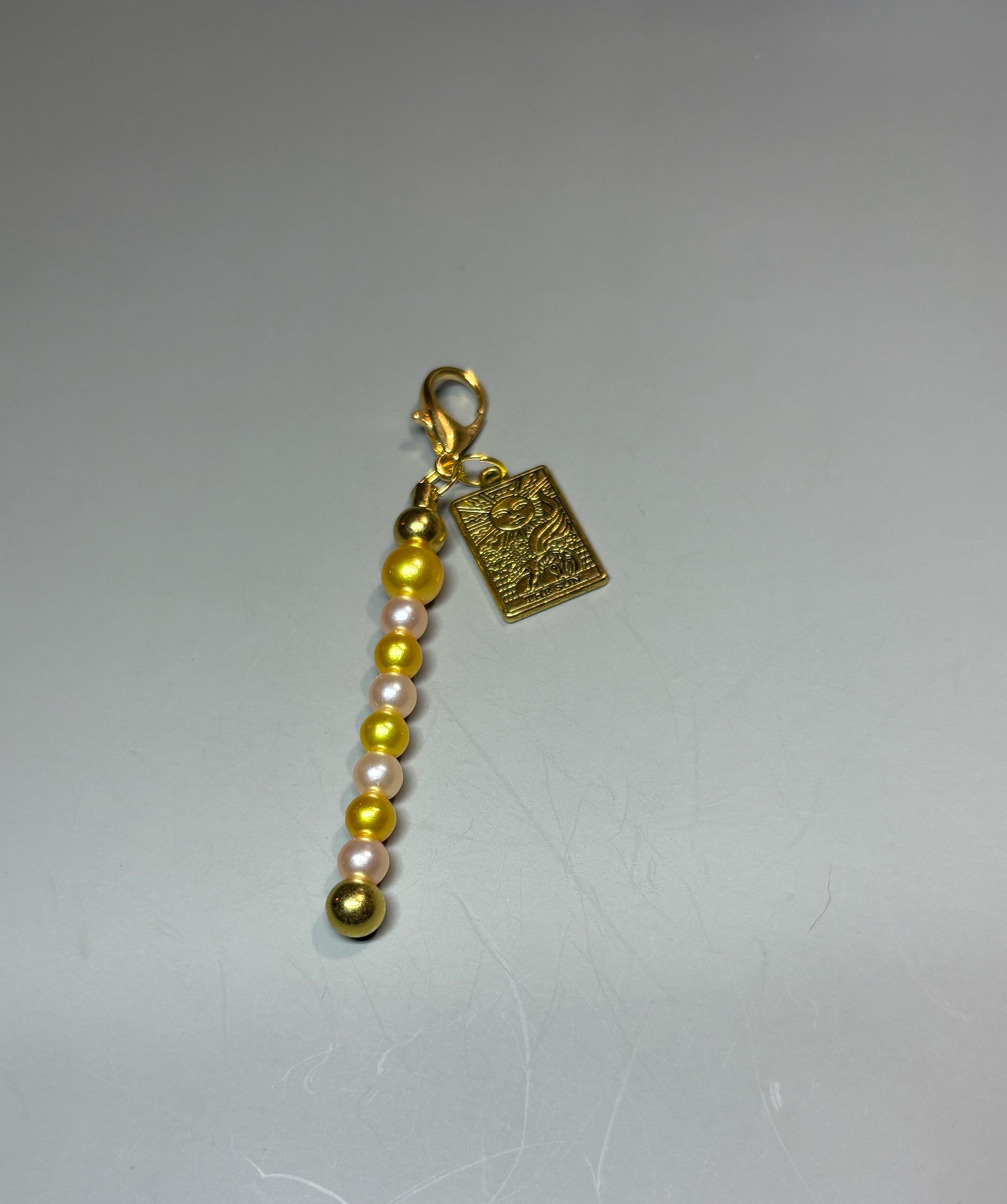 The Sun Tarot Bag Charm - Gold