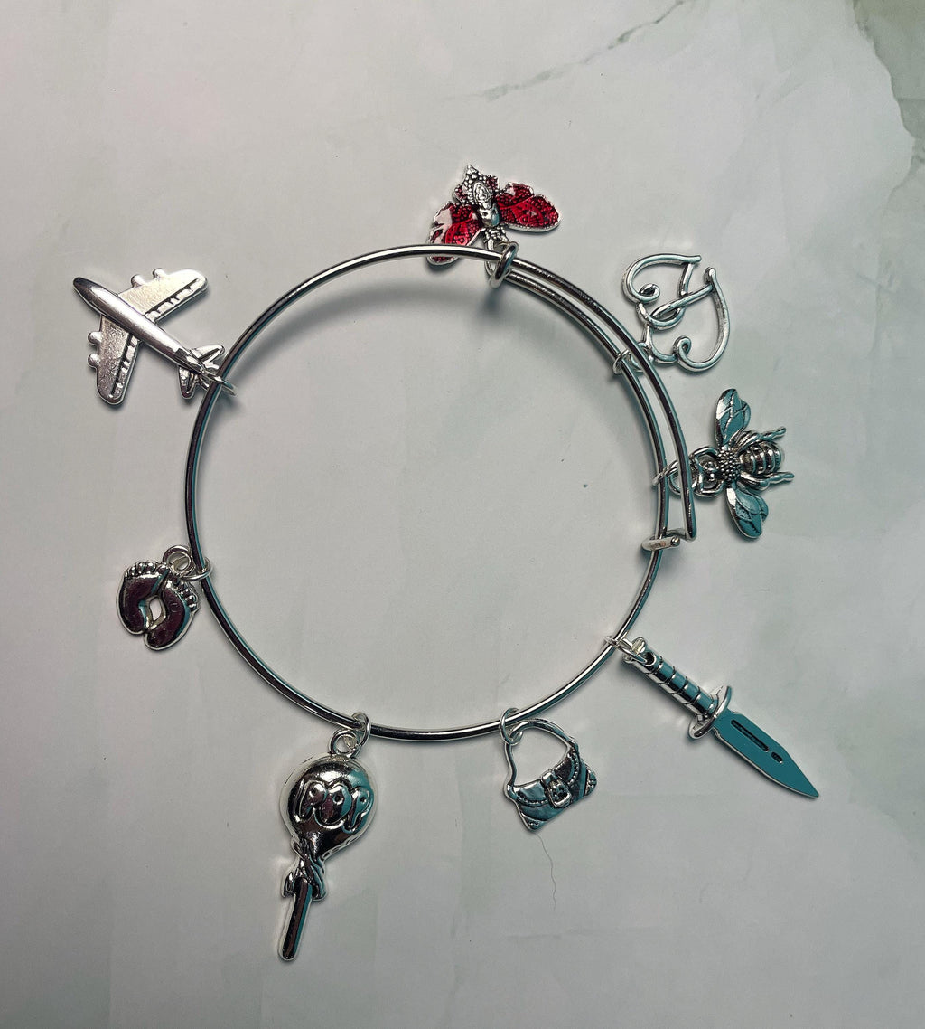 JackieShauna Silver Yellow Jackets Bangle