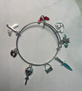 JackieShauna Silver Yellow Jackets Bangle