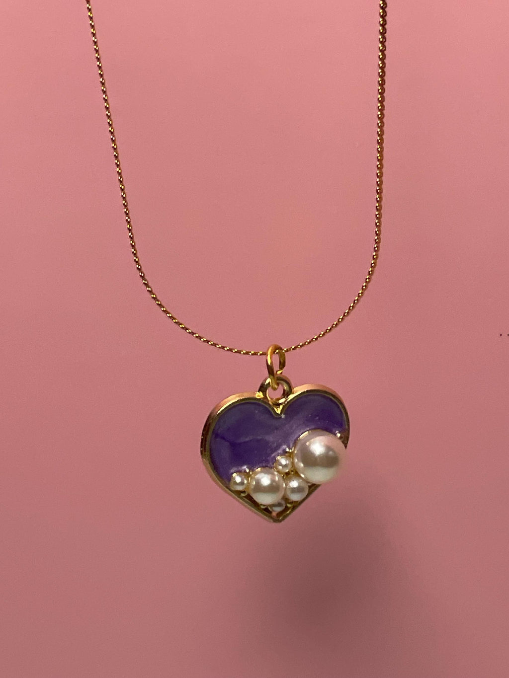 Purple Aphrodite's Heart Necklace