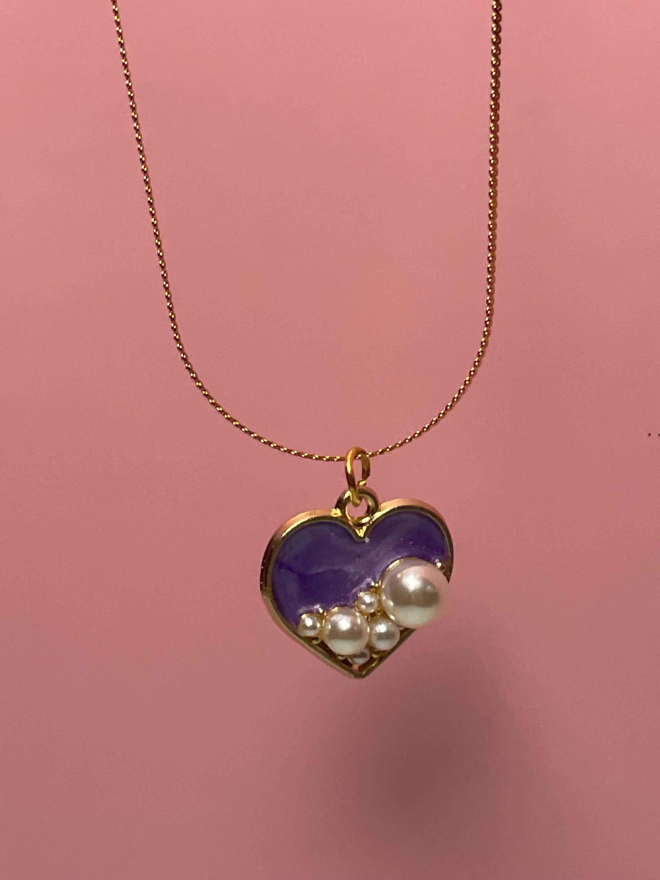 Purple Aphrodite's Heart Necklace