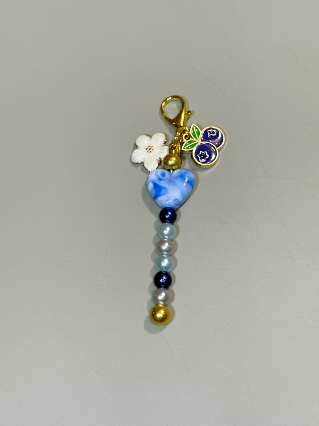 Blueberry milk bag charm