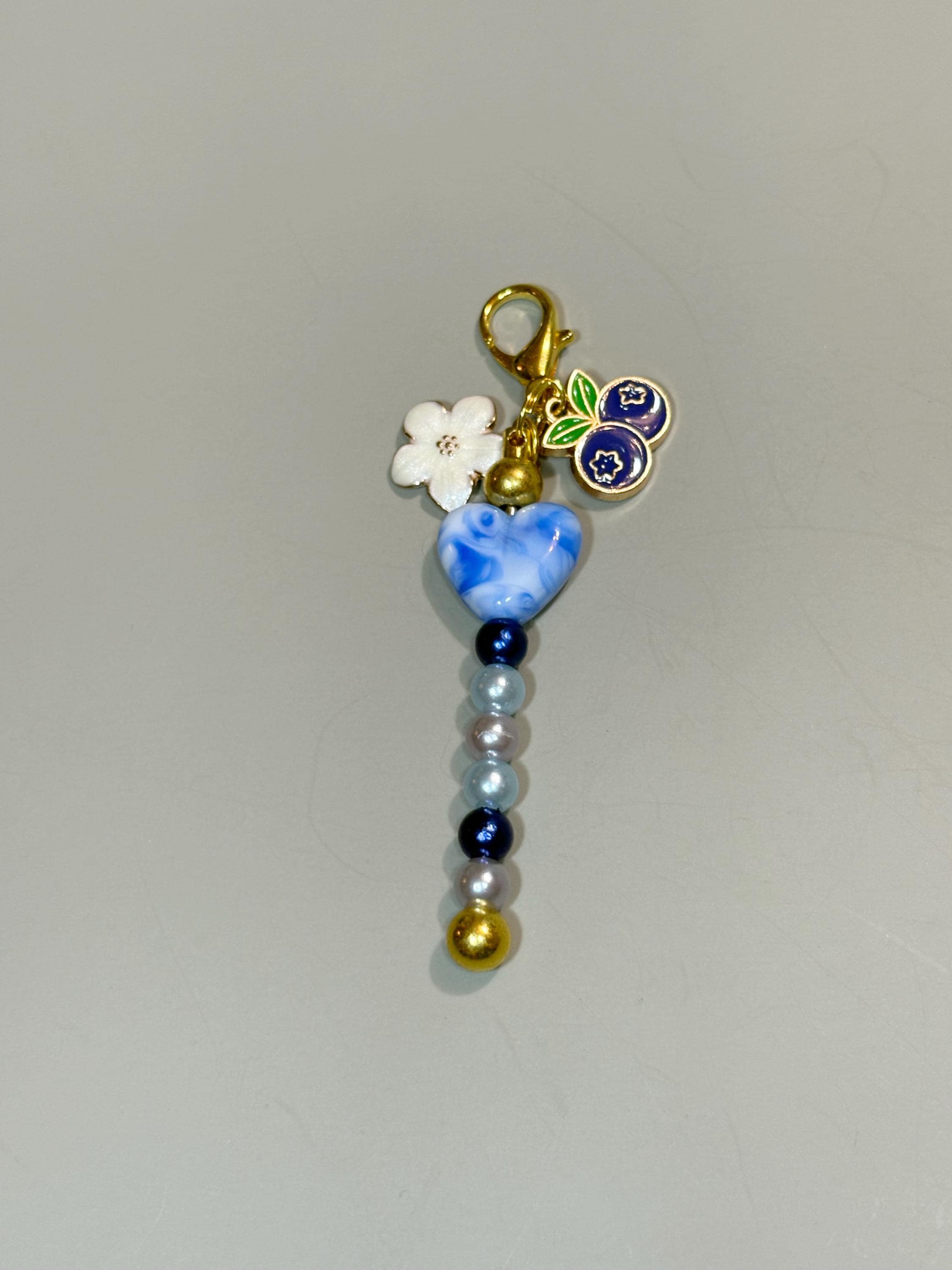 Blueberry milk bag charm