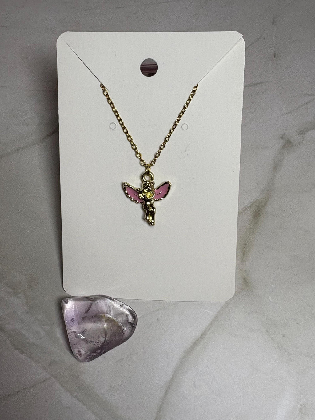 Gold 'Stupid Cupid' Necklace