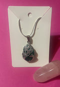Malachite Peacock Pendant Necklace
