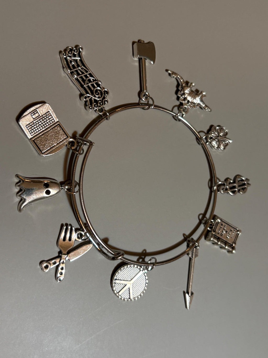 Ghosts themed charm bracelet
