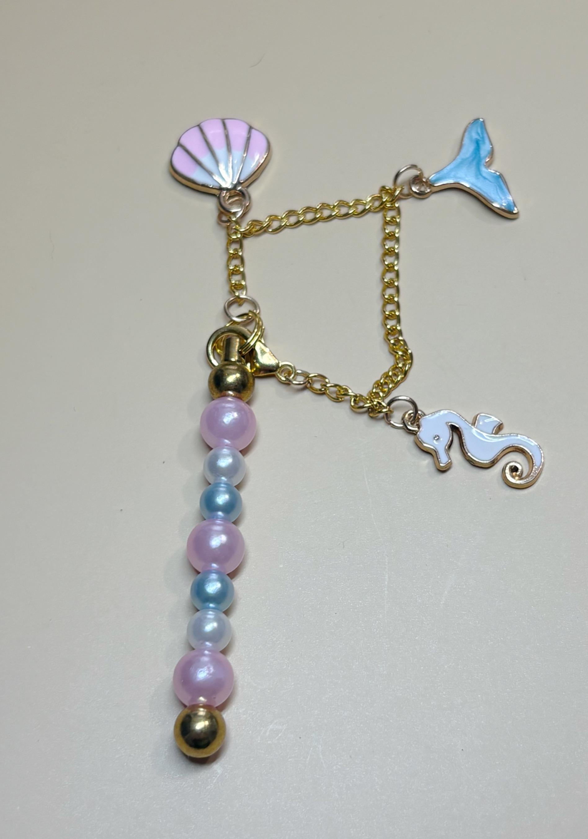 Trans pride hidden flag bag charm