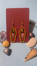 Creature Feature Coffin Earrings | Gold