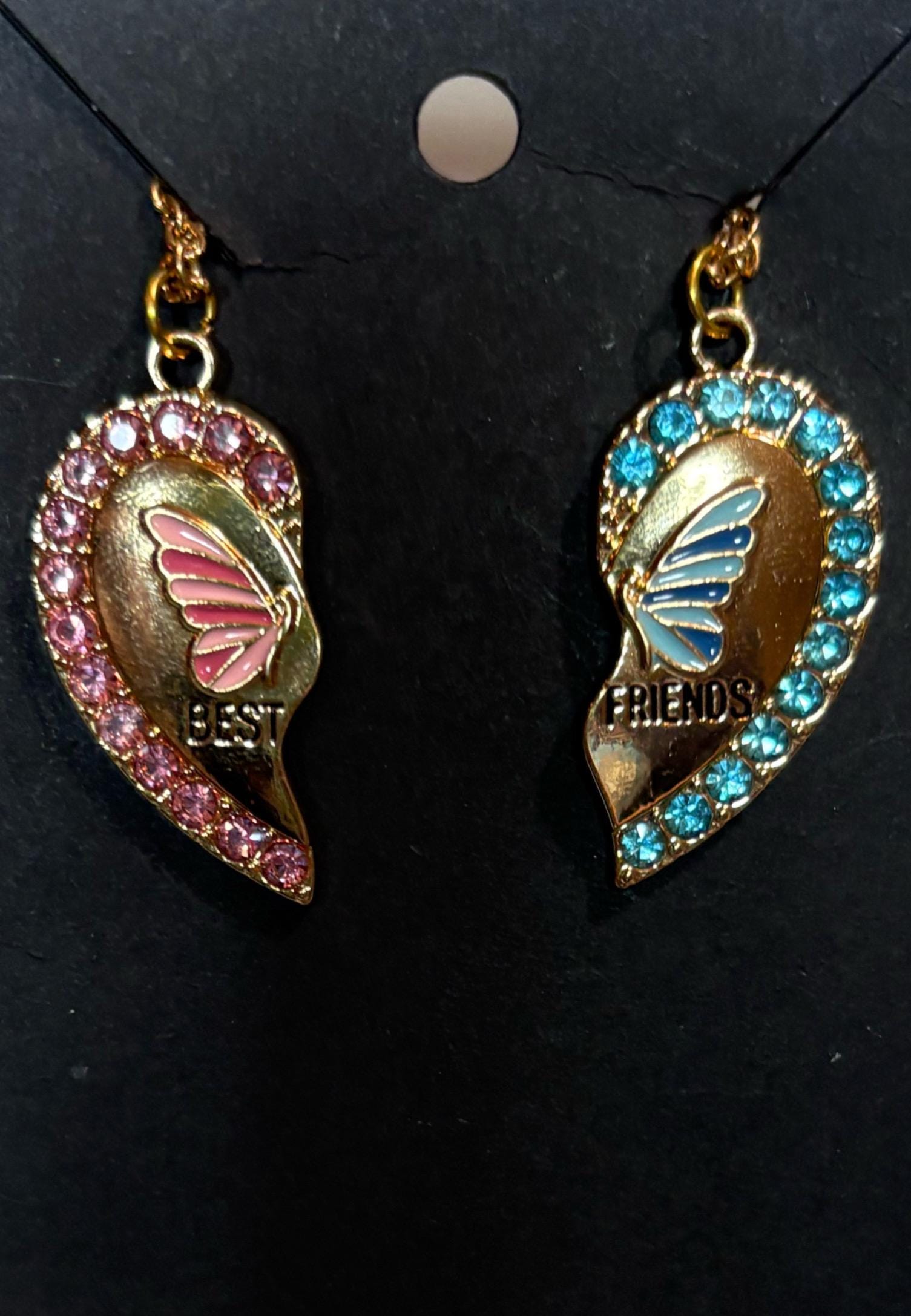 BFF butterfly necklace set