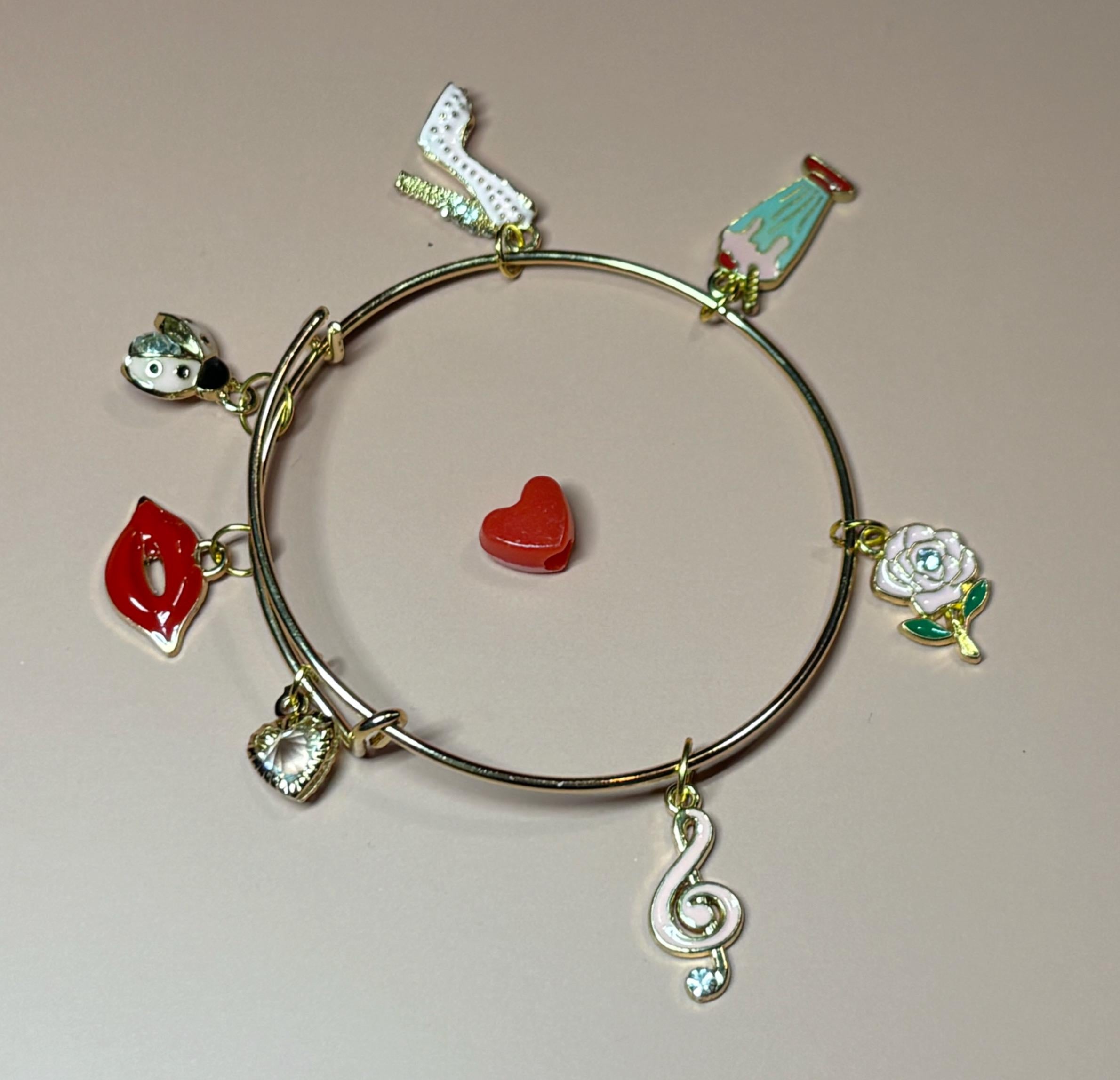 Malt shop romance gold bangle