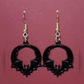 Gothic Black Bat Earrings