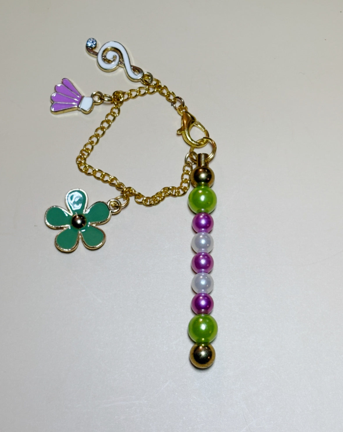Genderqueer hidden pride flag bag charm