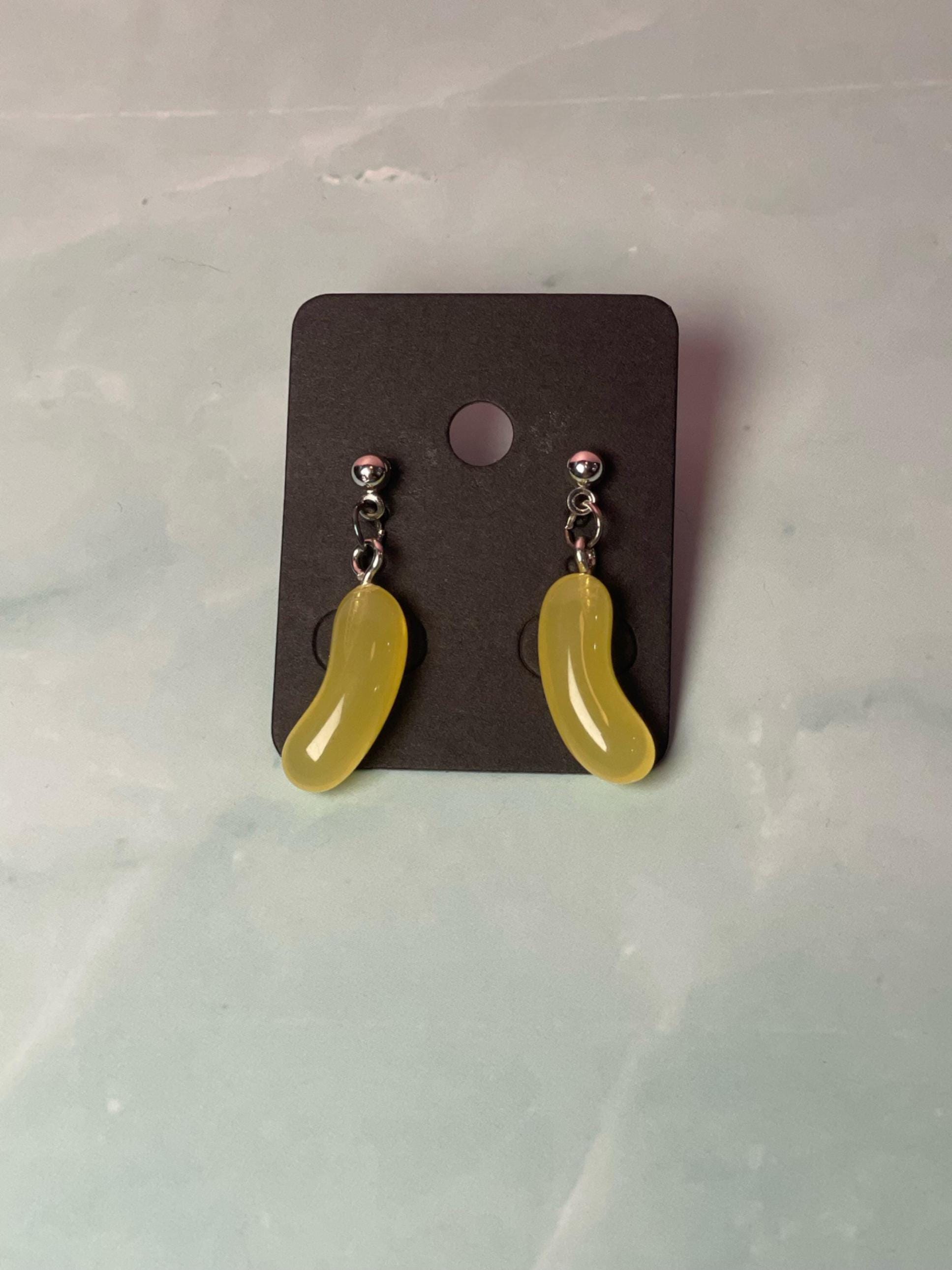 Lemonade Jelly Bean Stud Dangle Earrings