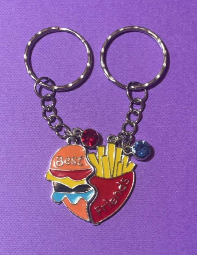 Burger and Fries BFF  Keychains