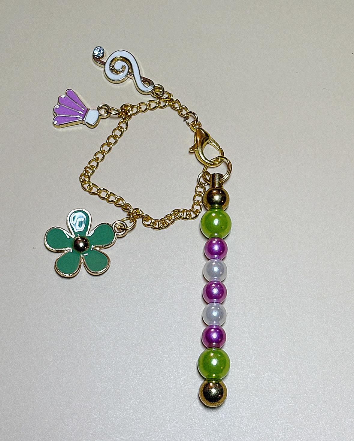 Genderqueer hidden pride flag bag charm