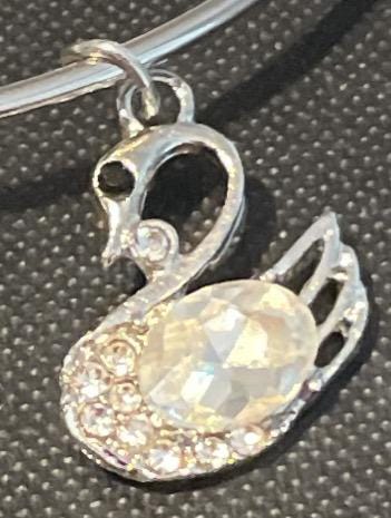 Charm Bangle: Swan, Butterfly, Book, Hummingbird