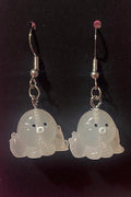 White Octopus Earrings