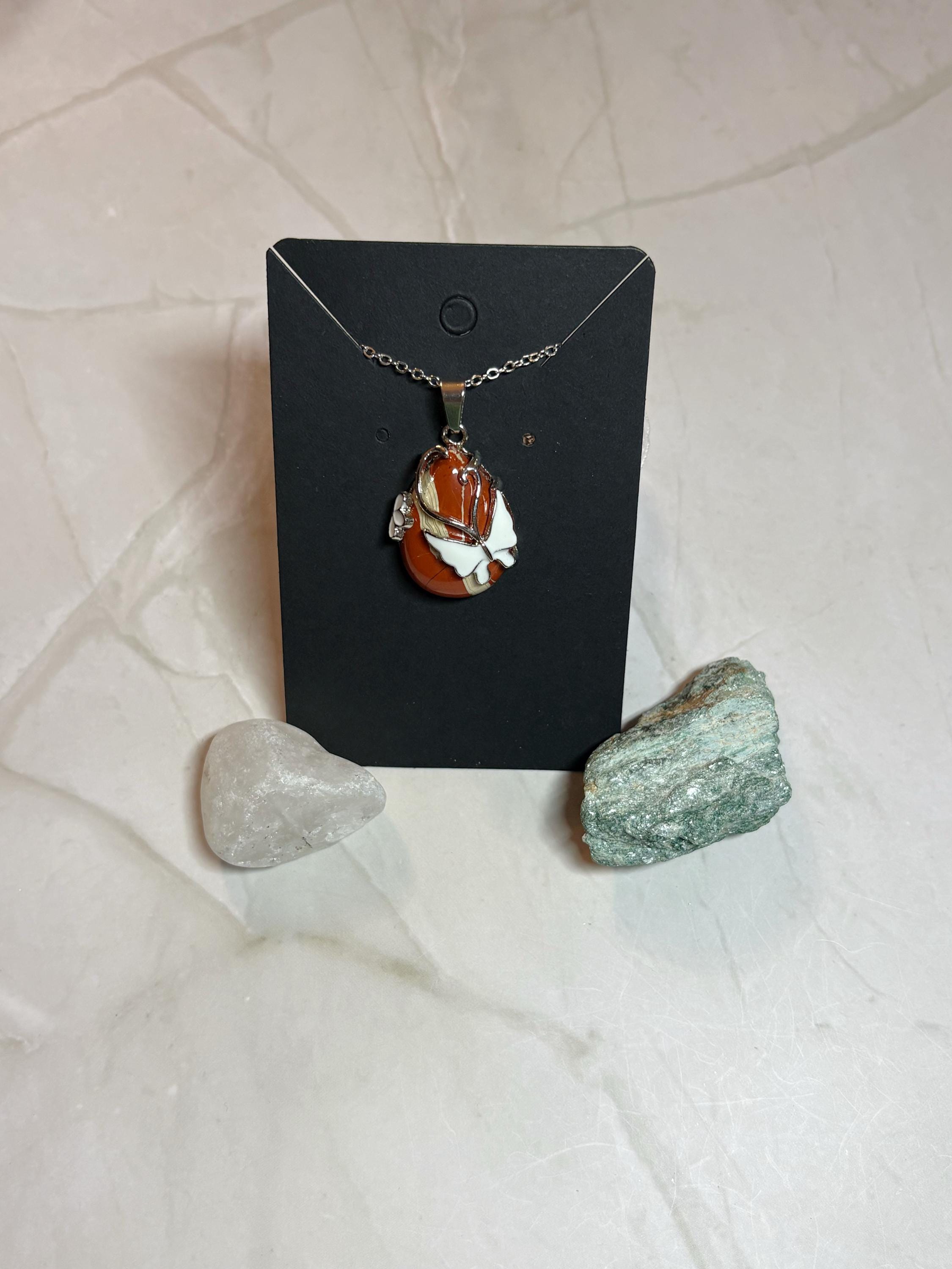 Carnelian Butterfly Necklace