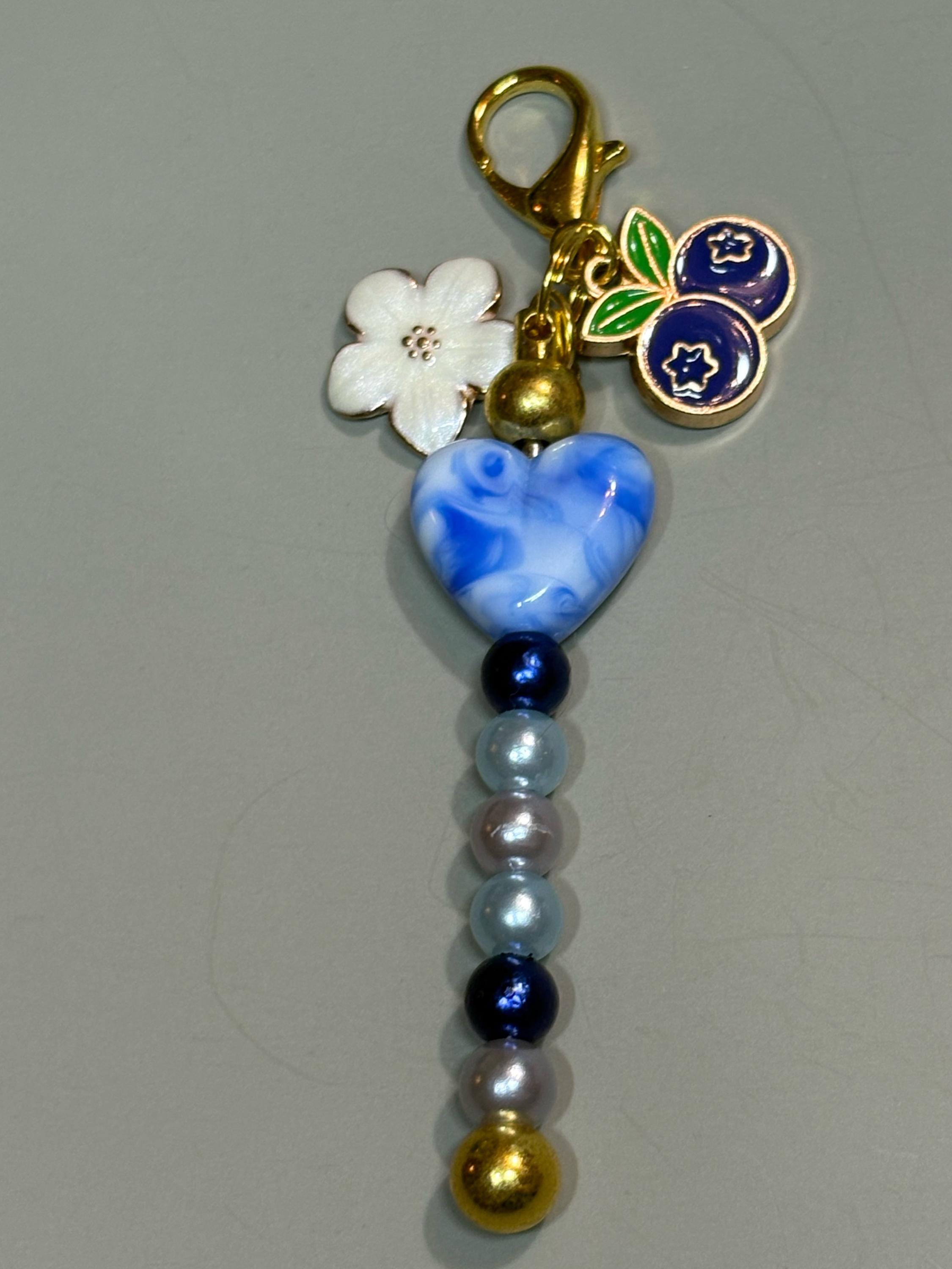 Blueberry milk bag charm
