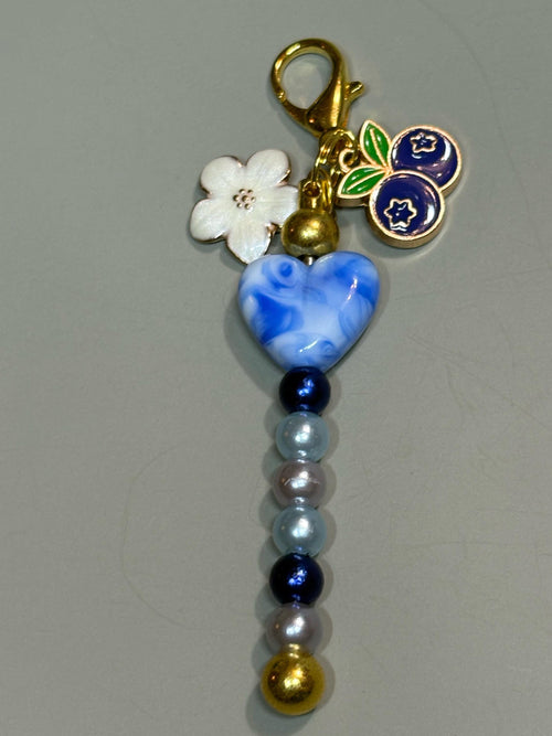 Blueberry milk bag charm