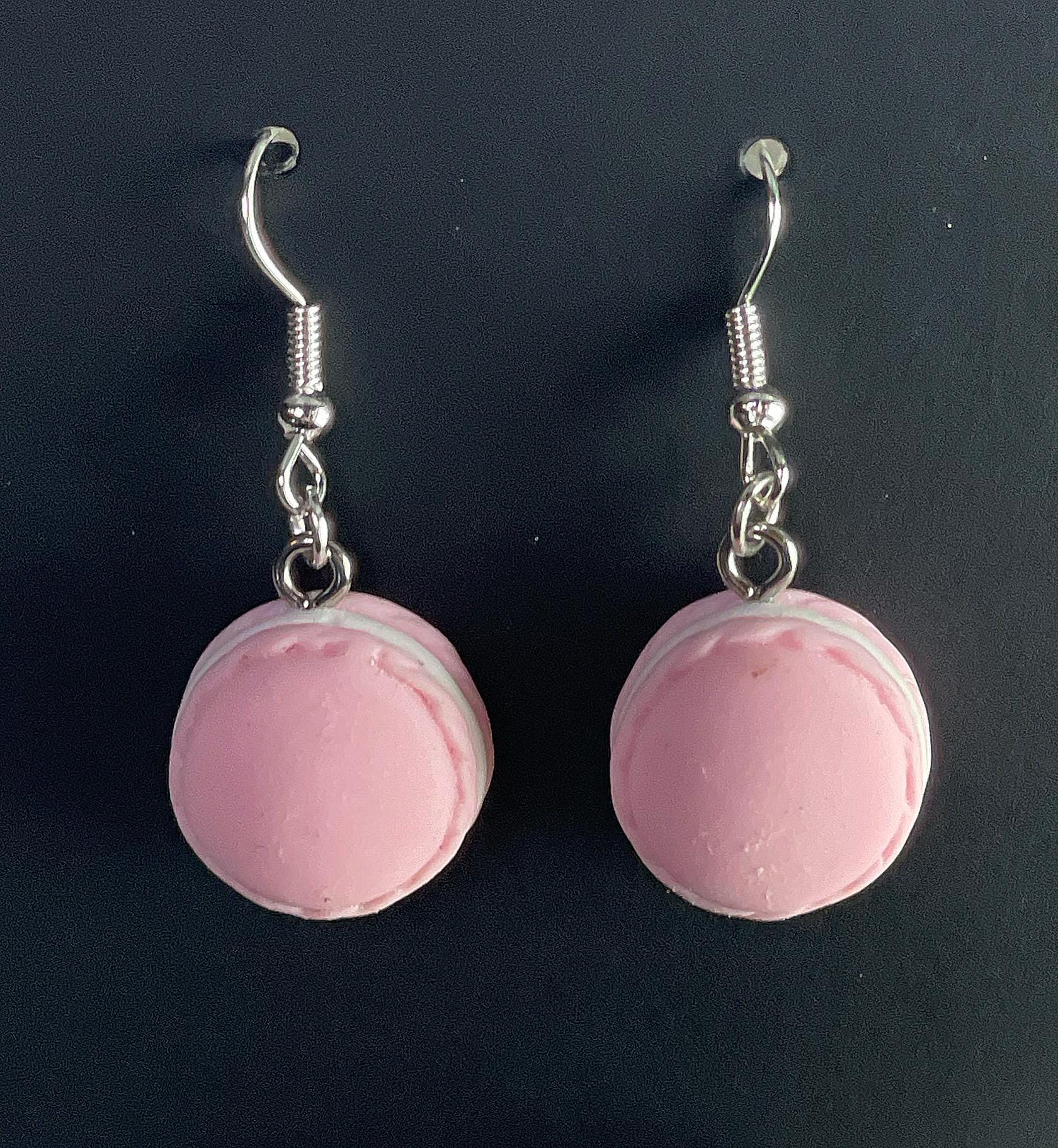 Pink Pastel Macaron Earrings