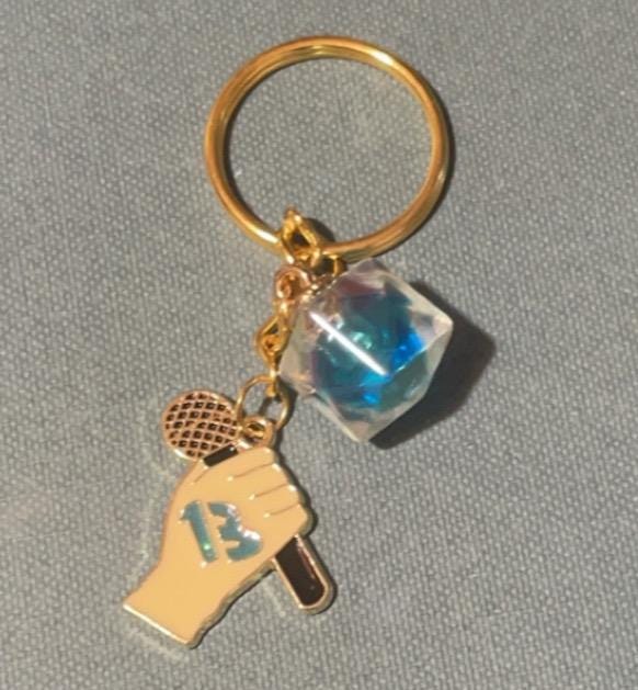 13 Swiftie Hand & Mic Keychain | Blue
