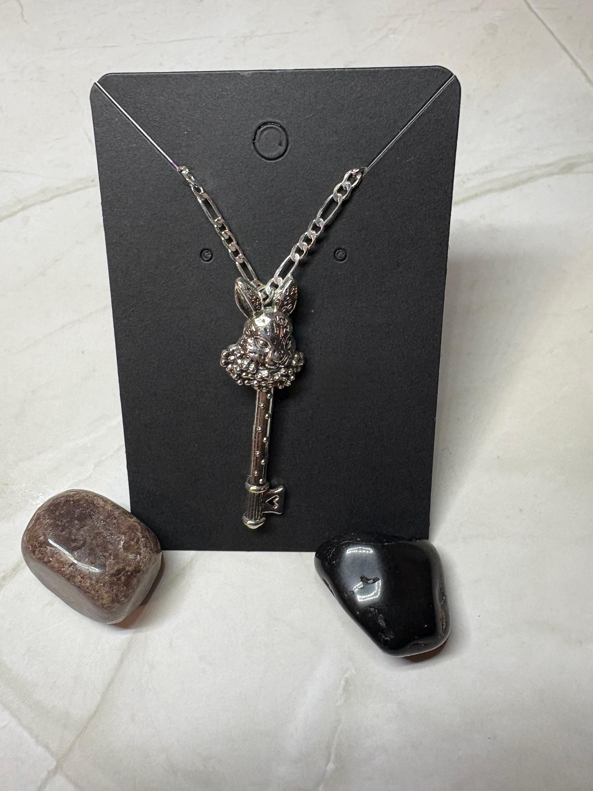 The White Rabbit Long Necklace | Silver