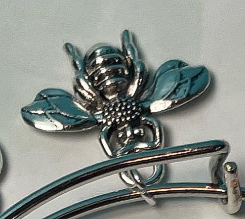 JackieShauna Silver Yellow Jackets Bangle
